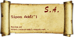 Sipos Adél névjegykártya