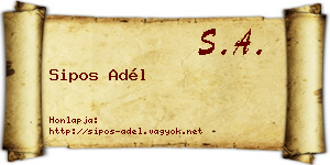 Sipos Adél névjegykártya